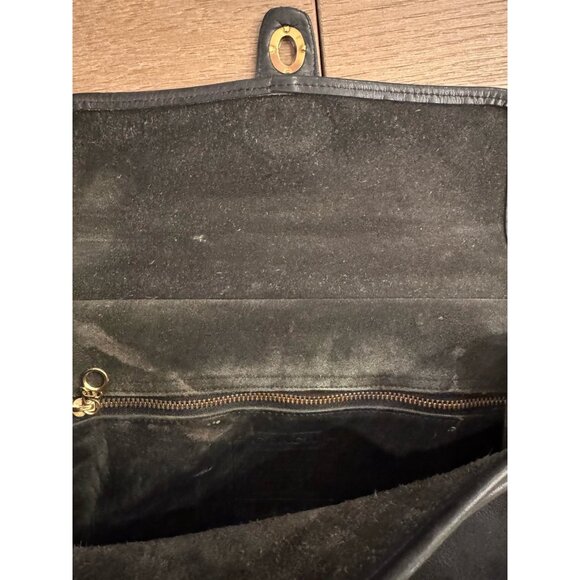 VTG 90s Y2K COACH WILLIS 9927 Black Bag Handbag Black Leather Satchel CLEAN - Picture 8 of 16